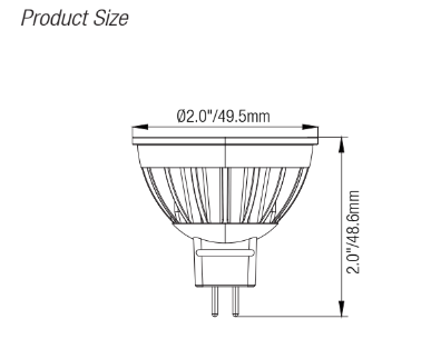 ELL-1016A MR16 LED Lamp – 12V Low Voltage