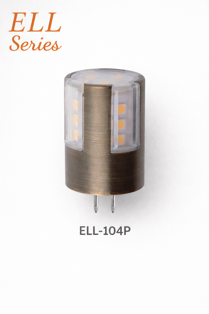 ELL104P G4 LED Lamp – Brushed Brass – 12V Landscape Lighting