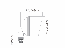 ELL-2304 Adjustable Bullet Spotlight