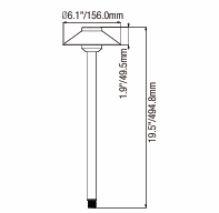 ELL-2401 Matte Black Architectural Path Light