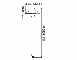 ELL-2402 Matte Black Designer Path Light