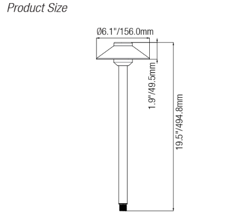 ELL-2401A Modern Hat-Top Path Light