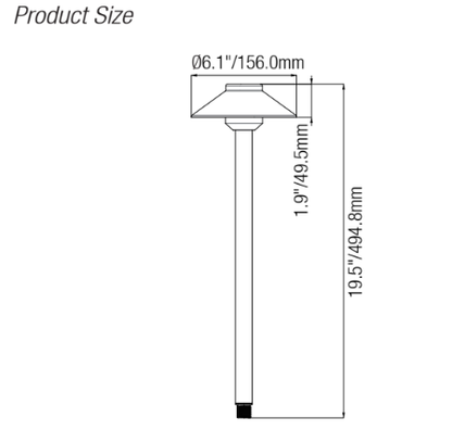 ELL-2401A Modern Hat-Top Path Light