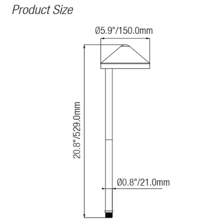 ELL-9401 Modern Angled Cap Path Light