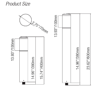 ELL-9412A / ELL-9412B – Modern Architectural Bollard Light