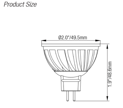 ELL1016E MR16 LED Lamp – 12V Landscape Lighting