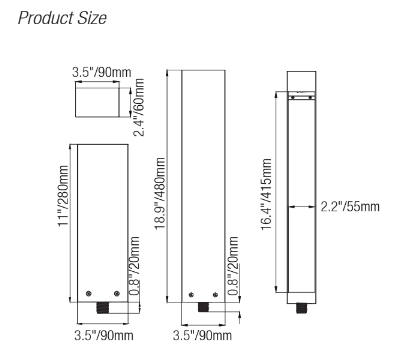 ELL-9415A/B Series Architectural Bollard Lights